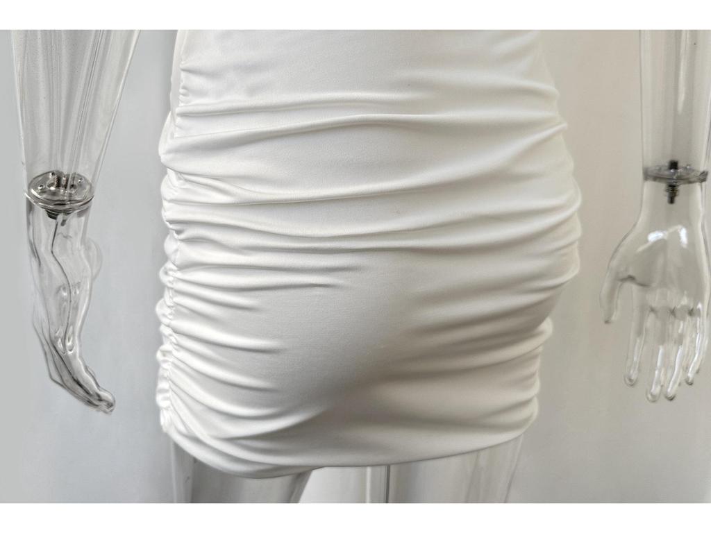 Halter Tie-Back Backless V-Neck Sleeveless Bodycon Dress for Women - European and American Style