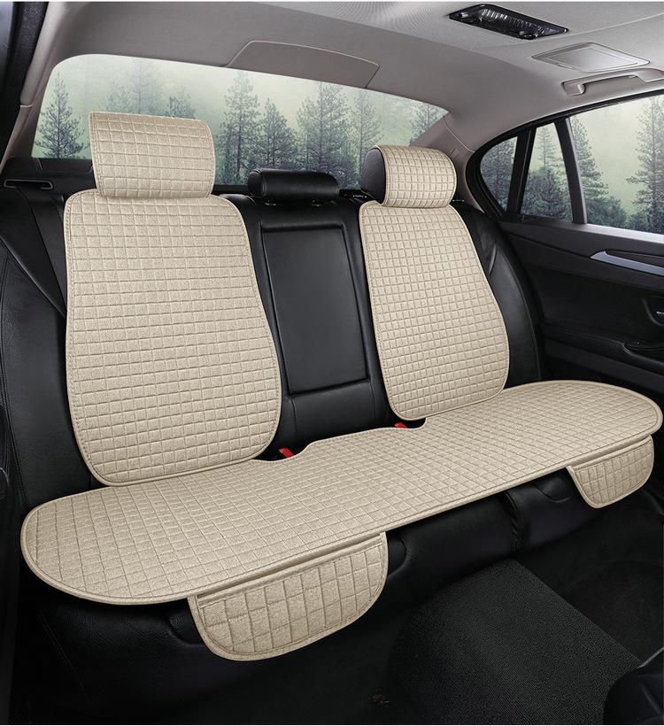 Universal Fiber Linen Car Seat Cushion - Five-Seat, Small Waist, Four Seasons Pad