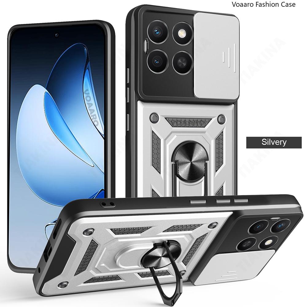 Slide Lens Armor Funda for Honor X8C 4G Case Magnetic Ring Cover for Honor X5 X5B X6A X6B Plus X7 X7A X7B X7C X8A X8B X8 4G Case