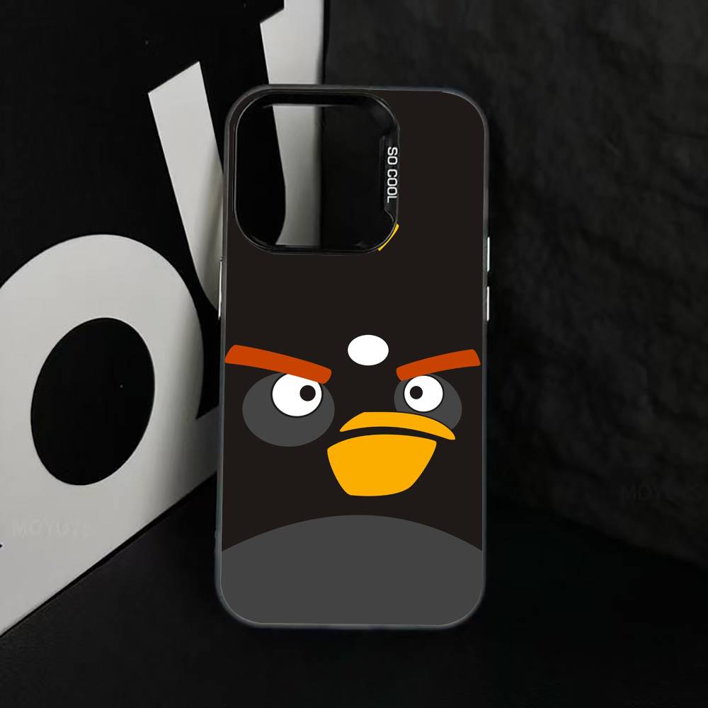 Funny Cartoon A-Angry B-Birds Phone Case For iPhone 17,16,15,14,13,12,11 Plus,Pro Max,XS,Colorful Silver Phone case Funda Cover