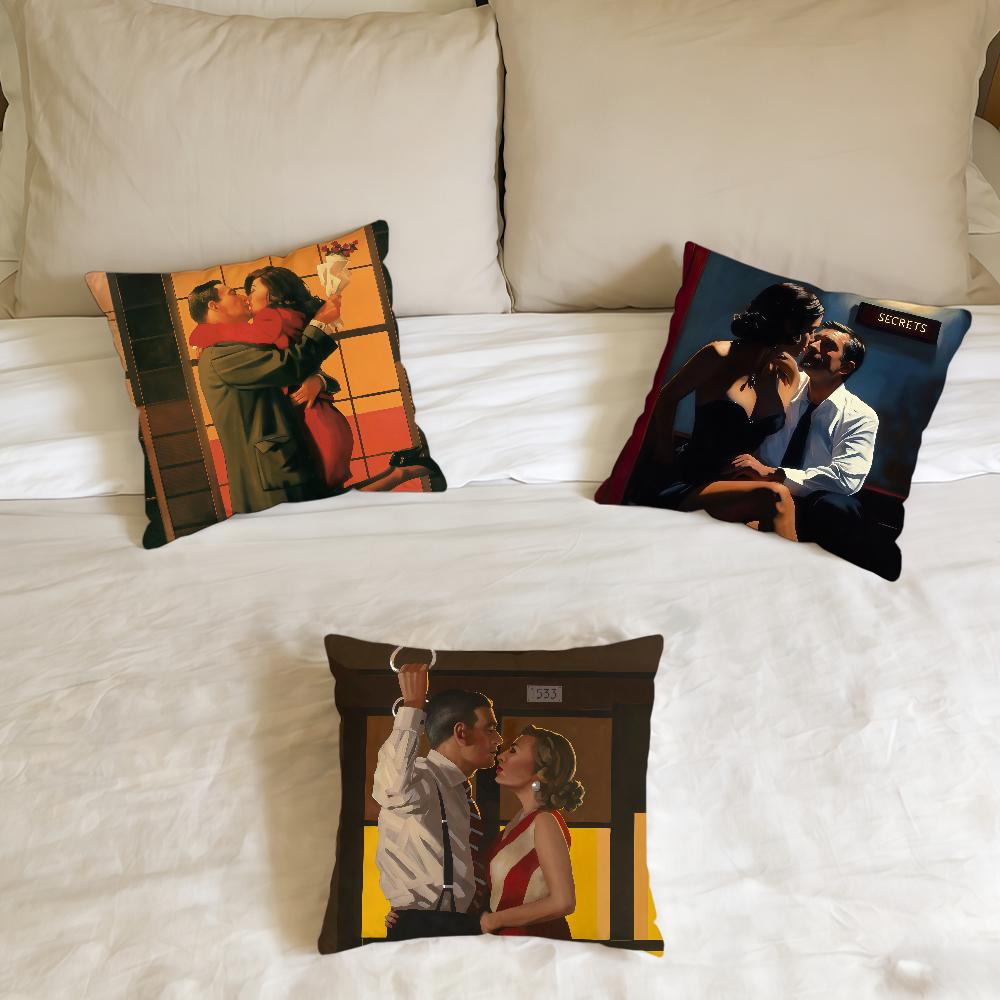 Scottish Artist JJack Vettriano Cushion Cover Home Office Birthday Anniversary Gifts Soft Skin Friendly Cushion Cover