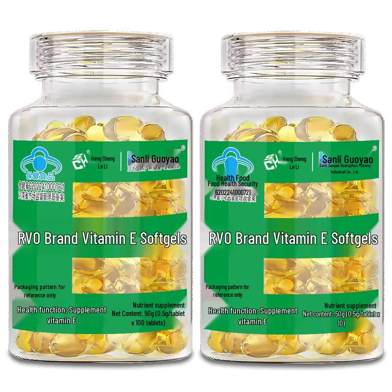 

Sanli Guoyao Vitamin E Softgels - 100 Capsules Supplement 100 Capsules