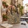 Boho Tribal Pattern Tote Bag Large Capacity Casual Shoulder Bag for Daily Use Shopping Travel