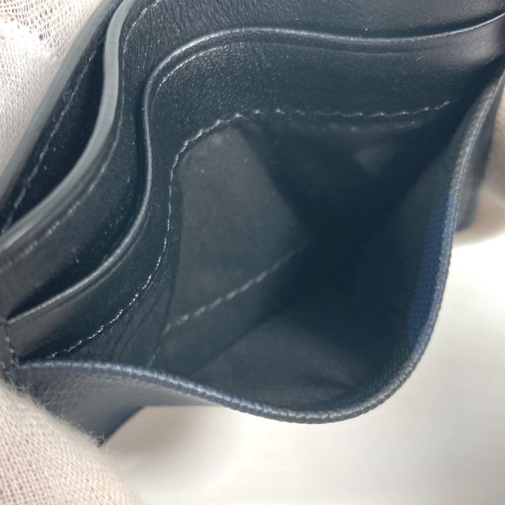 BURBERRY check Business Card Holder Pass Case Card Case Leather/PVC Navy/Black