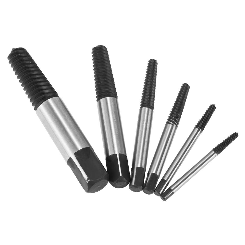 6 Piece Screw Extractor Set, Alloy Steel Easy-Out Drill Bit Set for Broken  s, Studs, Screws