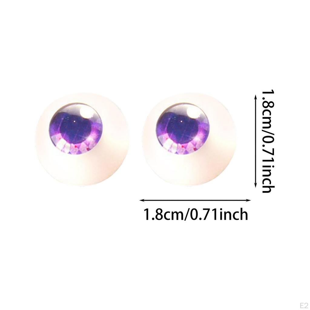 2 Pieces Doll Eyes Acrylic Art Crafts Sturdy Gift Versatile High Performance for 1/3 Dolls