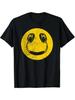 Men'S 90S Retro Music Face Headphones Graphic T-Shirt | Funny Smiling Earbud Design With Yellow & Print