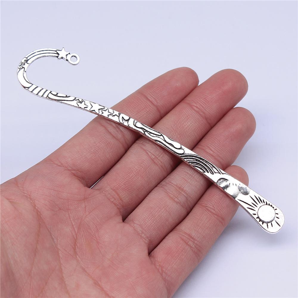 5pcs Bookmark For Jewelry Making Tibetan Bronze Silver Color Pendants Antique Making DIY Handmade Craft