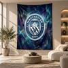 Decorative Tapestry,Manchester City Printed Wall Art, Lightweight Wall Hanging For Bedroom Background