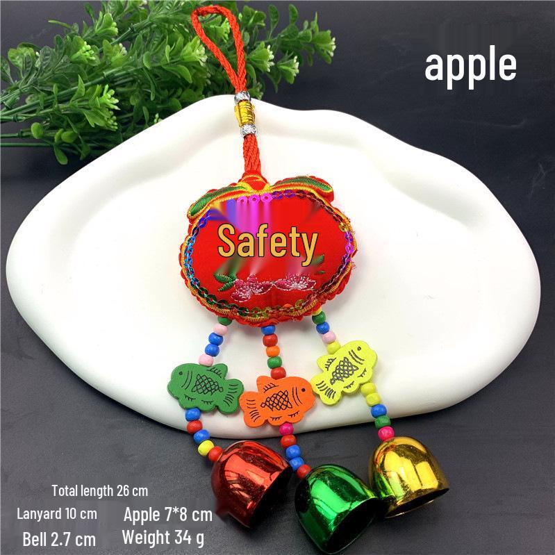 Chinese Style Snake Year Embroidered Scented Wind Chime Pendant for Home or Car