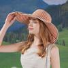 Bow Stripe Bucket Hat Wide Brim Sun Protection Cap Fashion Fisherman Hat  Hiking