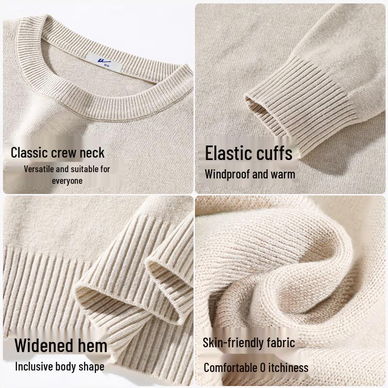 Warrior Men's Casual Heavyweight Crewneck Knit Sweater