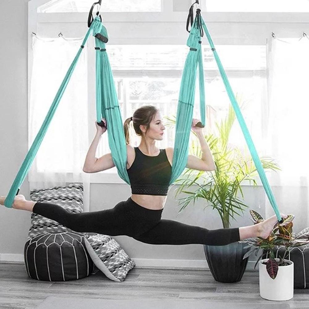 

Повітряний гамак для йоги 250x150 см, гойдалка, 6 ручок, інверсійний пояс для вправ, оновлена ​​версія Fruit Green