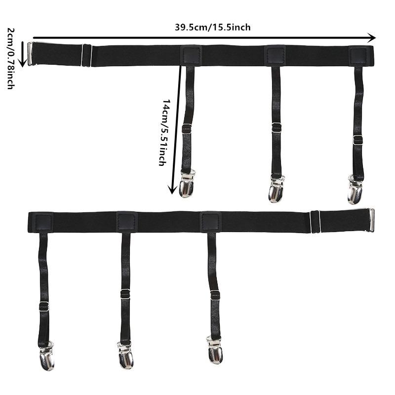 Bretelle per Camicia da Uomo Cintura Regolabile Elastica Supporti per Camicia Mantengono la Camicia Infilata Non Scivolano Sottogambe per Camicia