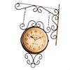 Antique Design Round Double-sided Wall Clock, Station Clock for Kitchen, Garden And Patio.