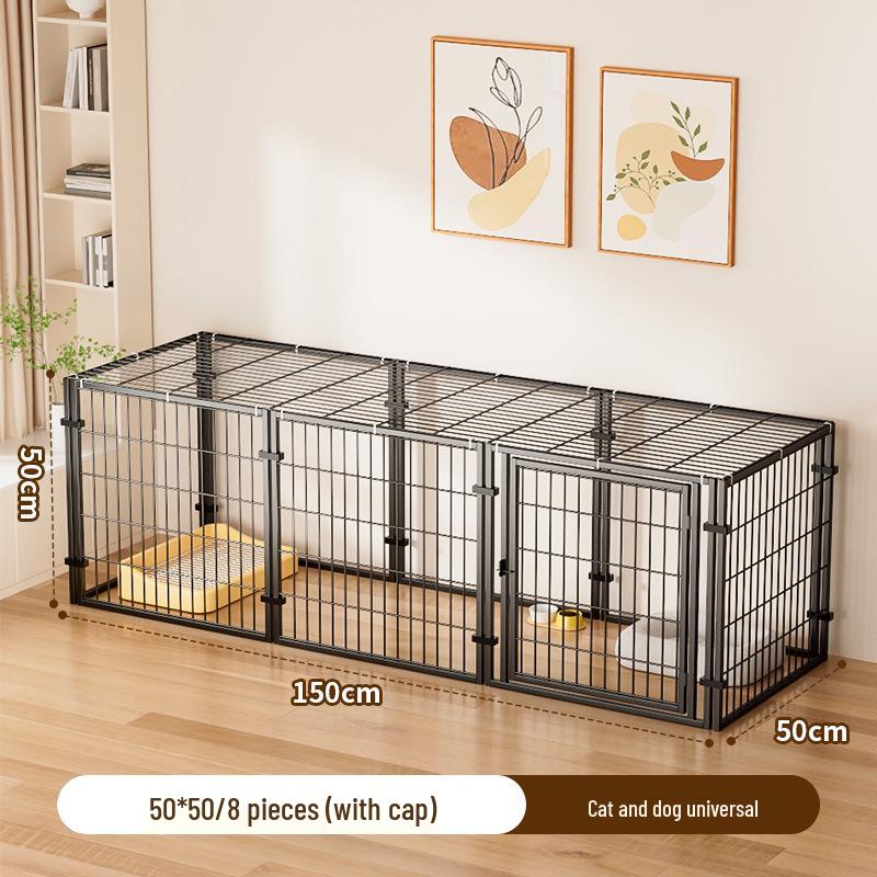 Space-Saving Anti-Escape Cage with Top Cover for Cats and Dogs