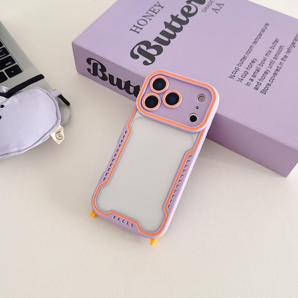 Transparent Dual-Color Protective Phone Case for iPhone 13/14/15/16 Pro Max - Fine Hole Design and Anti-Fall Features