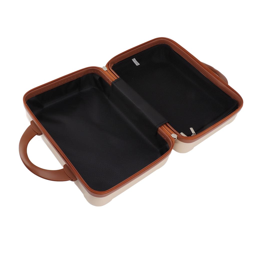 14in Cosmetic Box Suitcase Design Vintage   Large Capacity Portable ABS Makeup Bag for Women Girls Travel