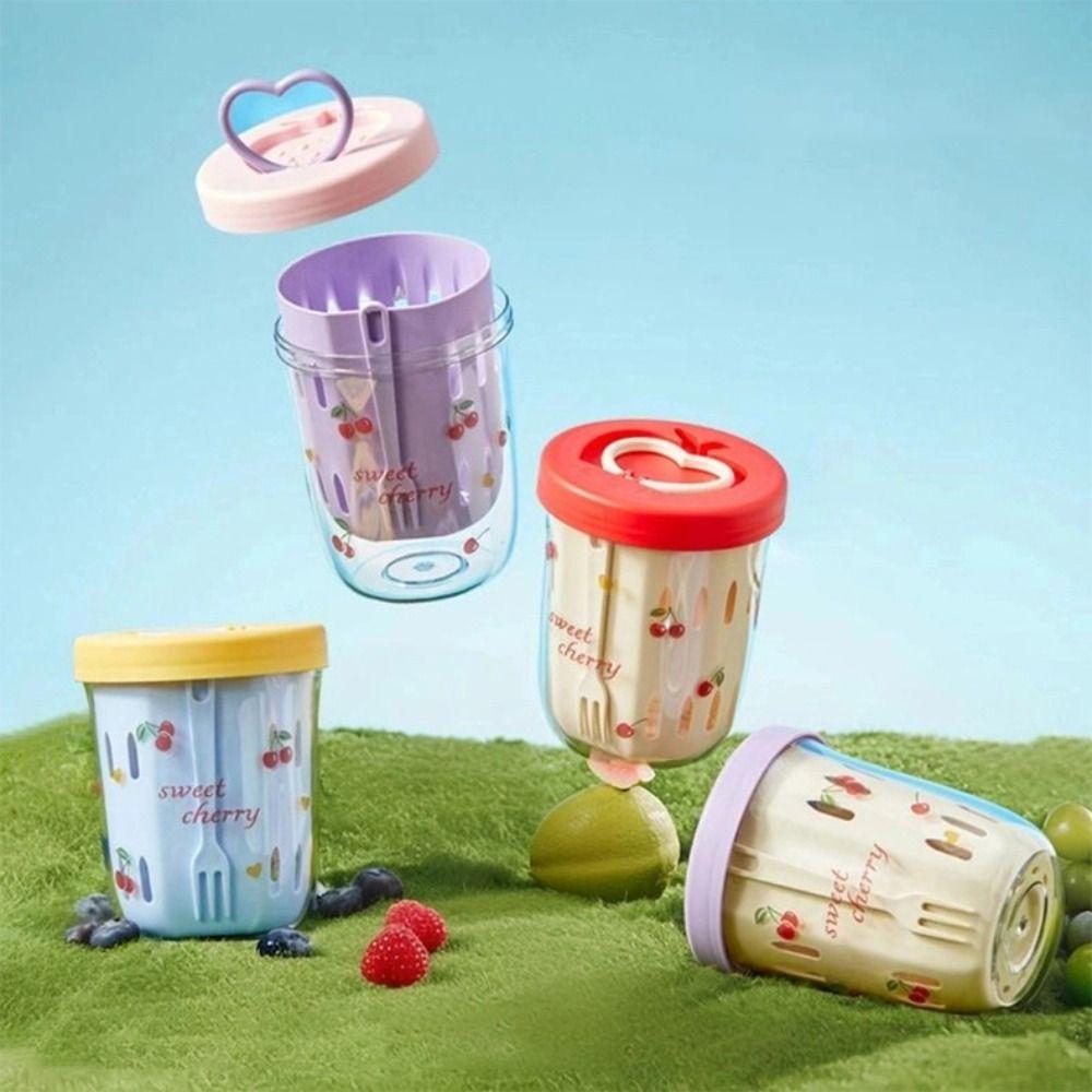 Auslaufsicherer Frühstücksbecher Wiederverwendbar Ablass-Fruchtbecher Multifunktionaler Haferflockenbehälter Büro