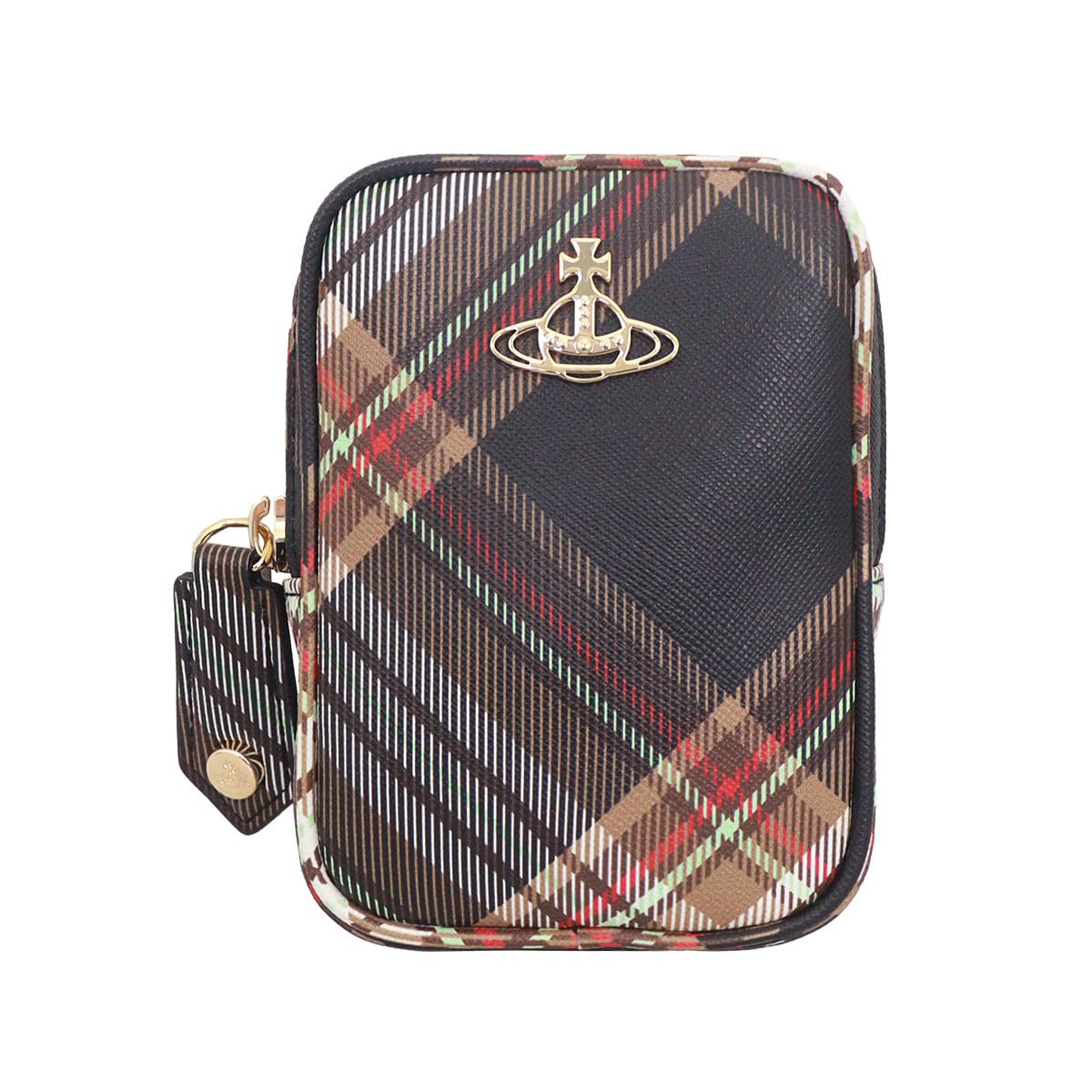 

Vivienne Westwood Accessories 53030028U S001K Brown x Black Derby Tartan Check Cosmetic Cigarette Case [Vivienne Westwood] (Pouch) Women s [Brand]