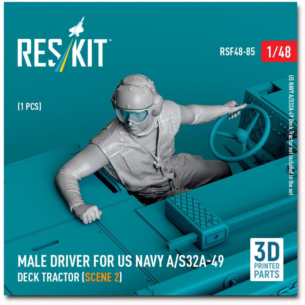 Reskit scale US Navy Driver Type 2 3D Printable Resin Kit 1/48 A/S32A-49 (Male) RSKF48-0085 (Airplane)