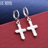 925 Sterling Silver Cross Pendant Earrings - Elegant Gift Jewelry
