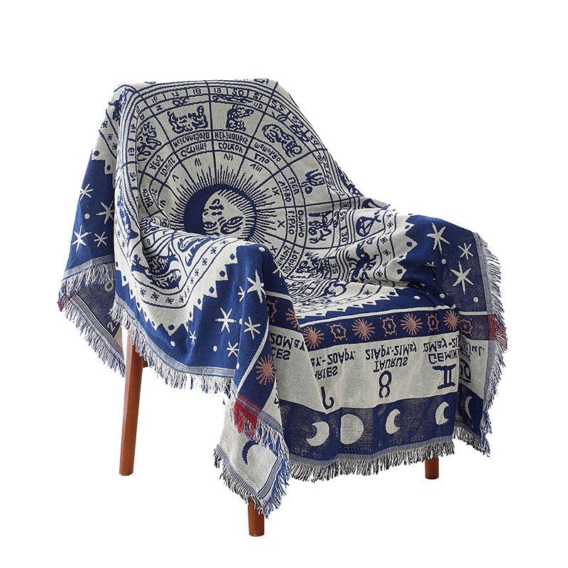 European Sun God Pattern Non-Slip Sofa Cover & Throw Blanket