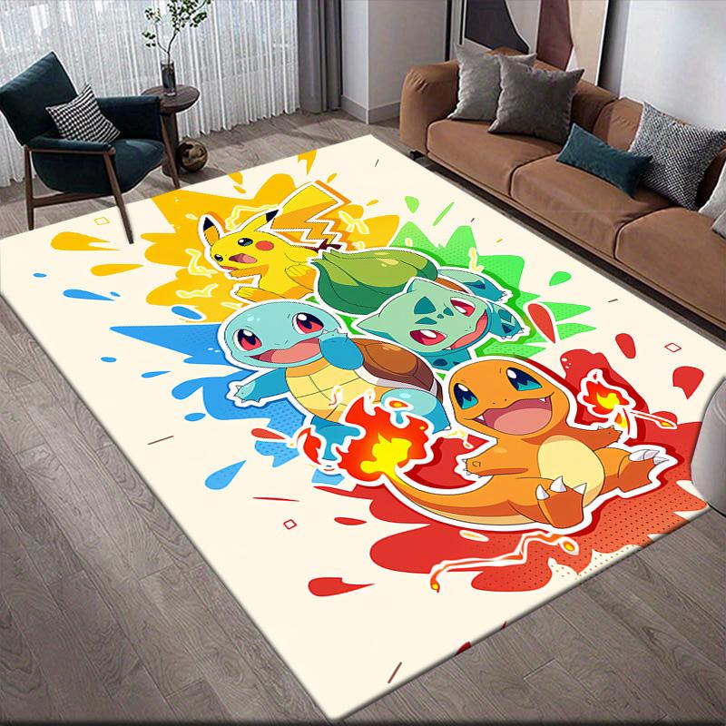 

Pokémon Art Anti-Slip Floor Mat, Rectangular Carpet for Living Room, Bedroom & Game Area, Stylish Home Decor 60x90cm