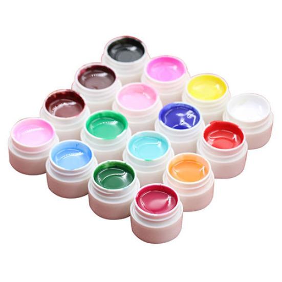 

12/16 шт. смешанные цвета, блестящий акриловый УФ-гель, профессиональный набор насадок для дизайна ногтей 4#