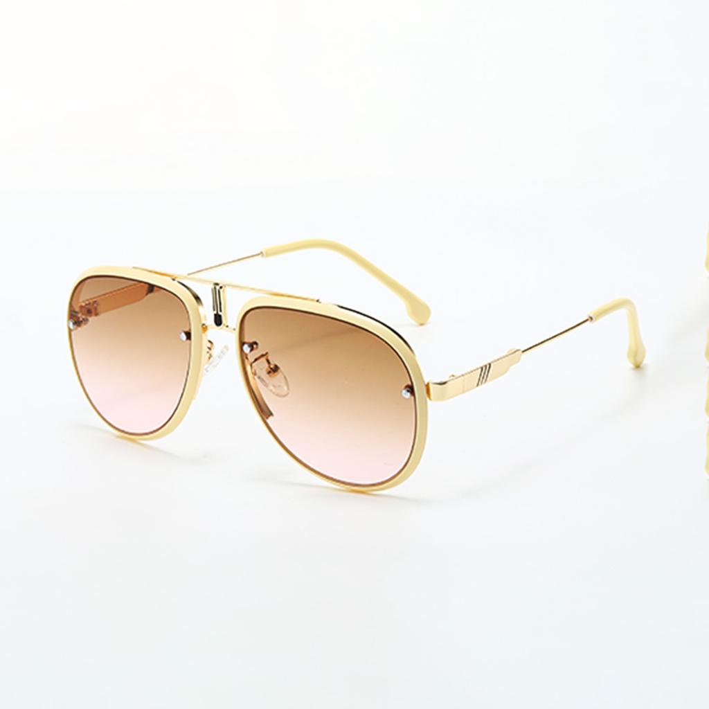 Retro Oval Metal Sunglasses For Women Men Luxury Fashion Brand Female Sun Glasses Punk Unisex Stylish Shades Uv400