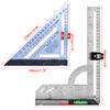 Triangle Ruler Thickening Angle Protractor Aluminum Alloy Carpenter Measurement Square Ruler Woodworking Triangle Ruler