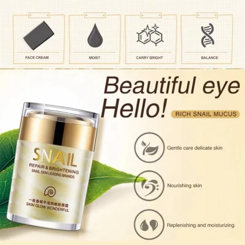 Gesichtscreme mit Schneckenkollagen, aufhellende Feuchtigkeitscreme, Anti-Aging-Gesichtsstraffungscreme, Anti-Falten, Tränensäcke, koreanisches Hautpflegeprodukt, 60 g