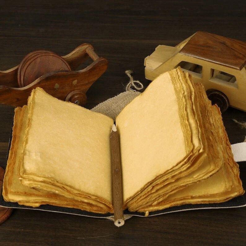 Blank spell book of shadows luna moth journal witchcraft cosplay accessories