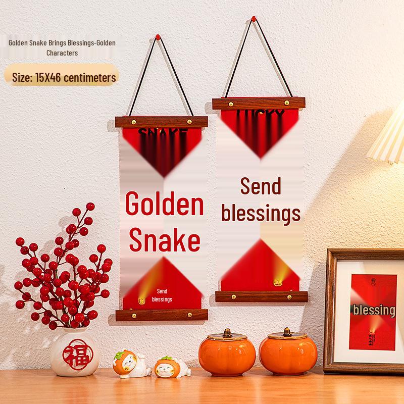 Chinese New Year Decor: Knot Pendants, Couplets, Fu Character Ornaments for Indoor Festivities and Living Room Atmosphere