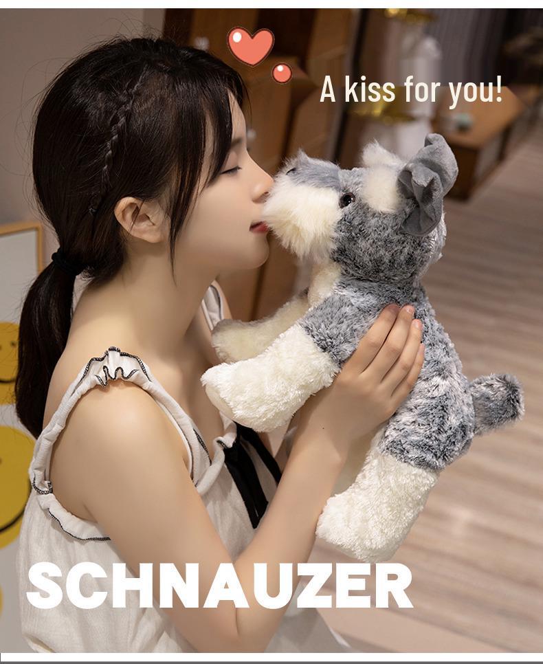 Schnauzer Plush Puppy Doll – Sleeping Pillow & Children's Gift