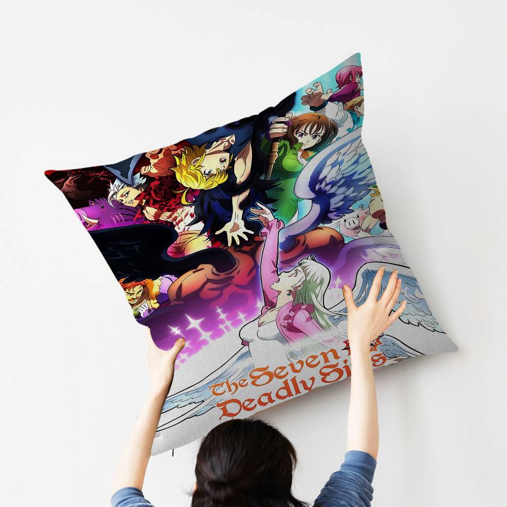 Japan Anime Figure The Seven Deadly Sins Cushion Cover Decorative Pillow Sofa Home Decor Case Pillow Cases