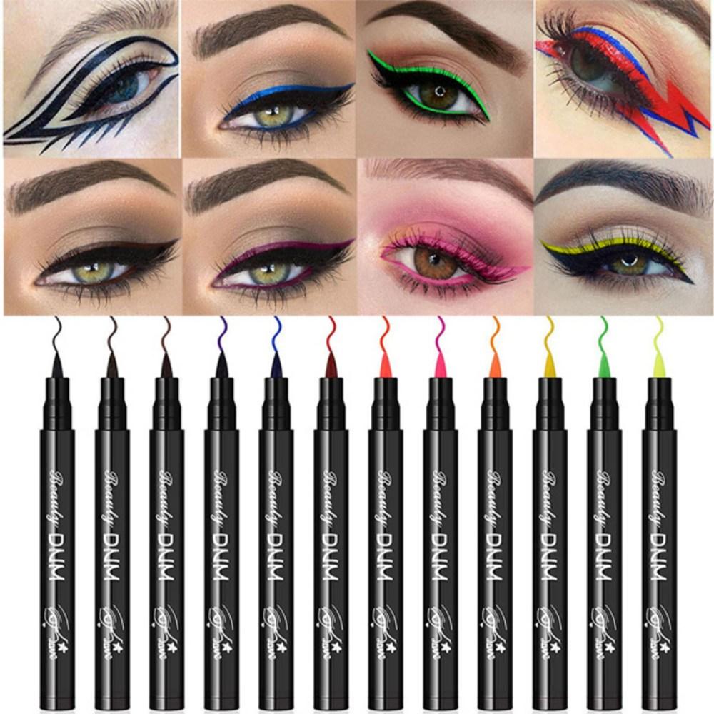 12 Colors Eyeliner Kit Makeup Waterproof Quick-Drying Pen Cosmetic Set, 1 Piece