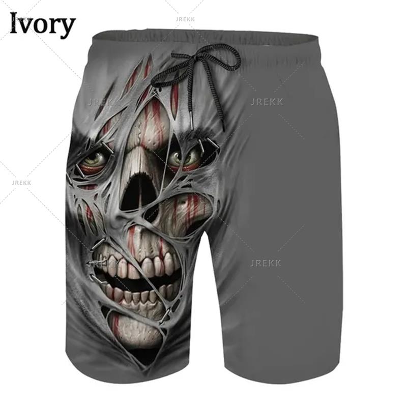 Men's 3D Printed Casual Shorts Summer  Gothic Sports Shorts Skateboarding Short