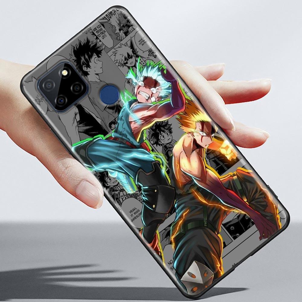 Husa de telefon My Hero Academia Anime pentru OPPO Realme 5 6 7 7i 8 8i 9 9i V25 F9 F17 F19 5G 4G Pro Narzo Speed, funda neagră moale