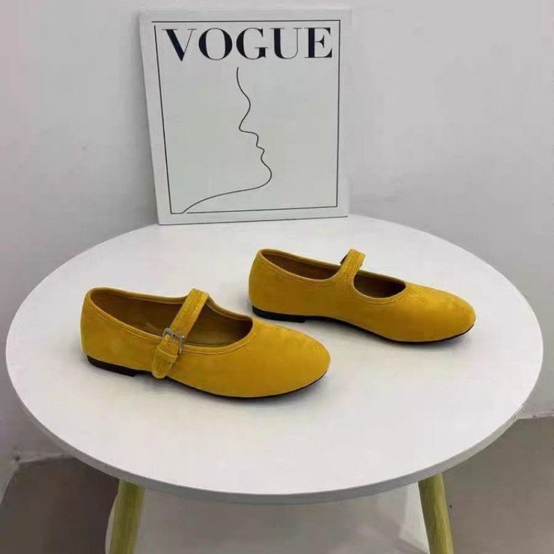 Retro one-word buckle Mary Jane shoes for women to wear new shallow ballet shoes