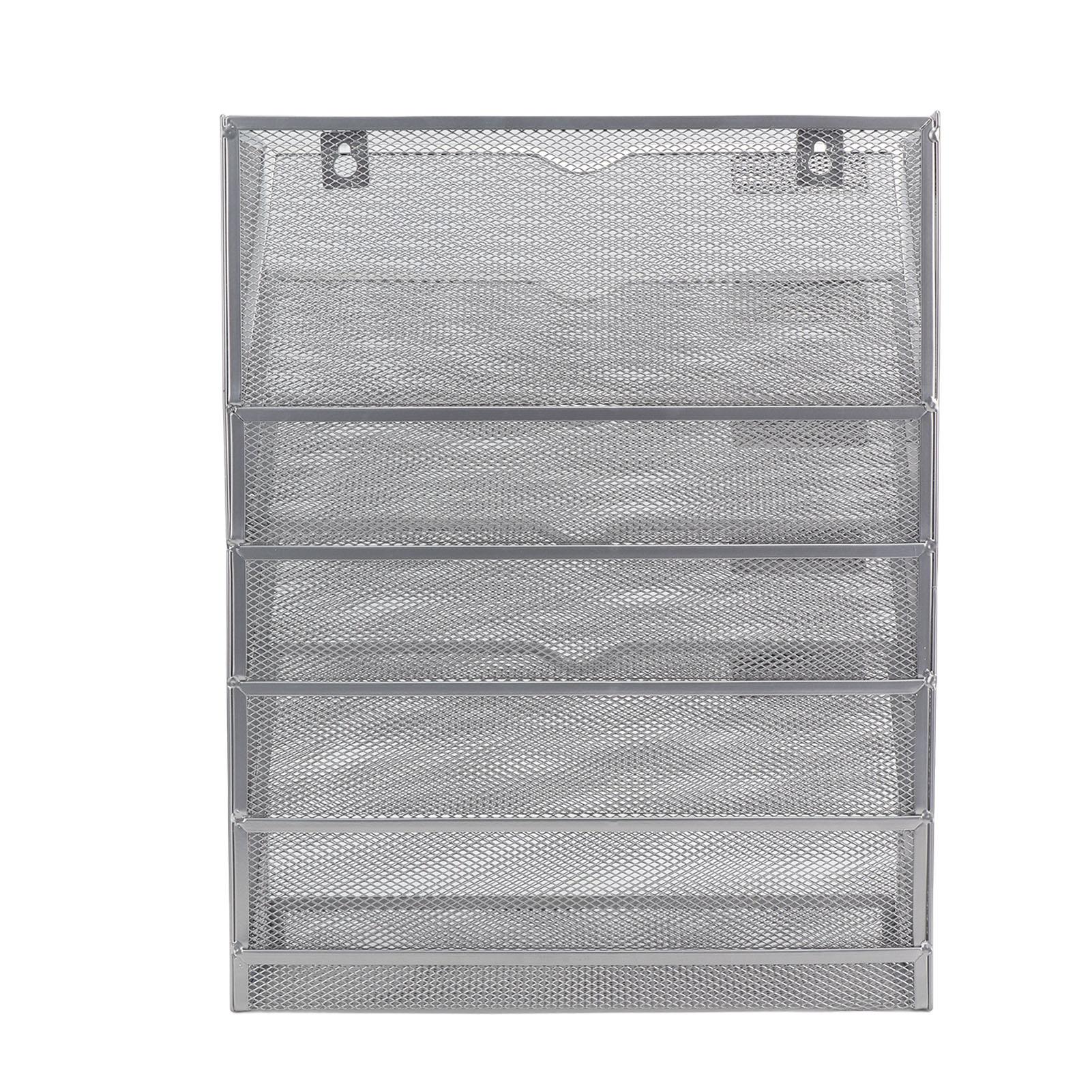 

Настенный органайзер для файлов 5 ярусов, экономящий место, гуманизированный дизайн, железный настенный держатель для файлов для офиса, дома