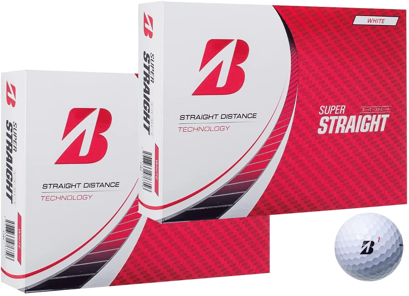

Bridgestone SUPER STRAIGHT Golf 2023 White with Bonus Included Balls, Model, (2 Dozen)