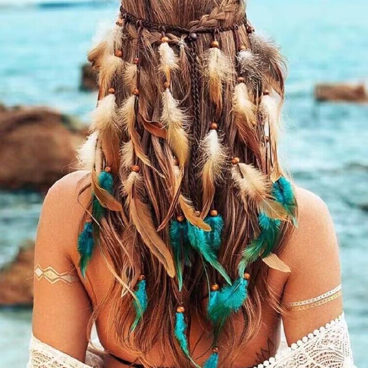 Elegant Feather Hair Accessory For Women Unique Hairpieces Cosplay Headwear For Long Short Curly Or Straight Hair