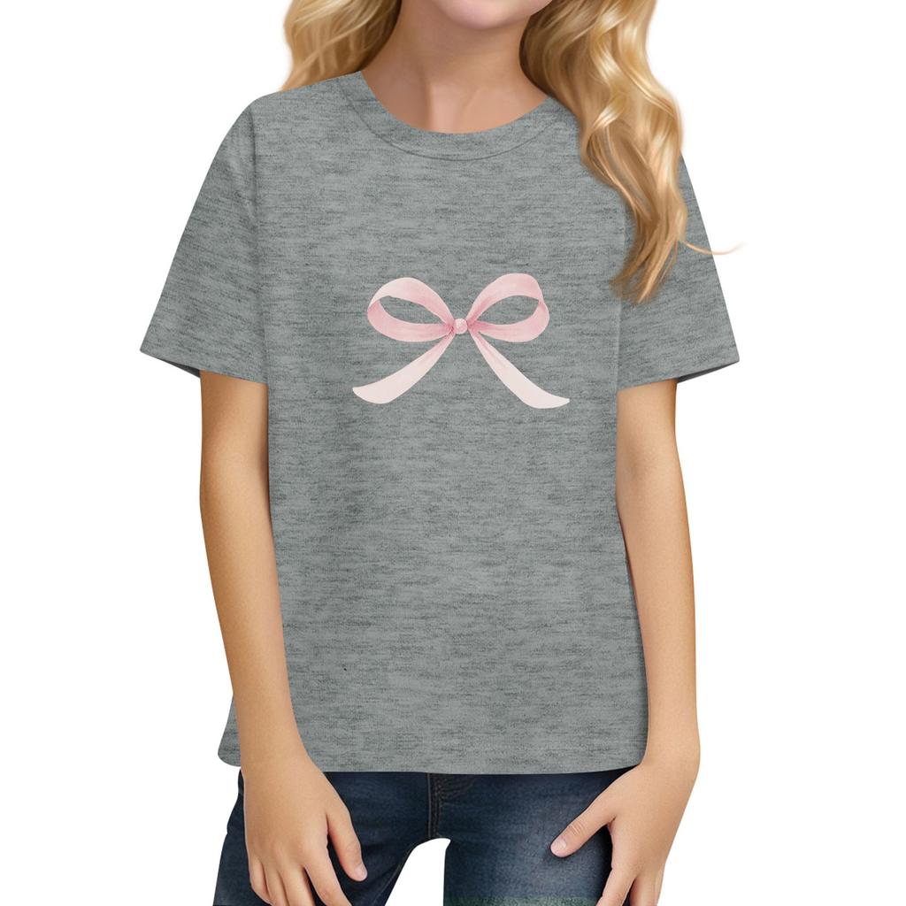 Children's Daily Casual Short-sleeved Color Tops T-shirt