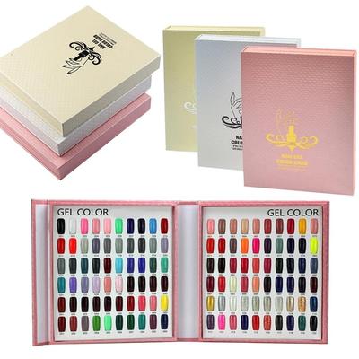 120/216 Colori Nail Art Punte False Gel Per Unghie Smalto Display Libro Mostra Scaffale Grafico di Carta Pittura Tabellone Dedicato