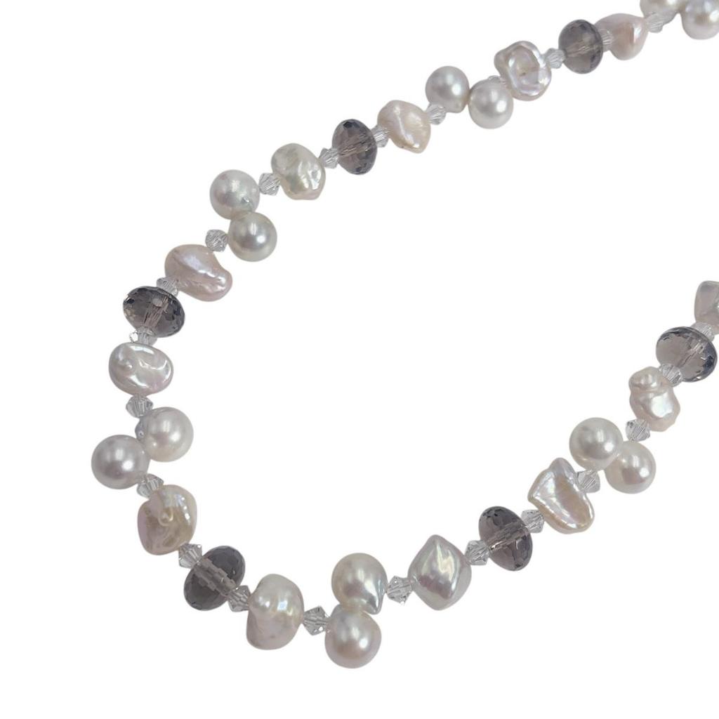 Stylish outing Baroque pearl Necklace Pearl multicolor Women Used