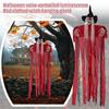 Halloween Hanging Witch Decoration , Sound Activated Light Up Glowing Red Robe Scary Horror Prop for Indoor Outdoor Decor