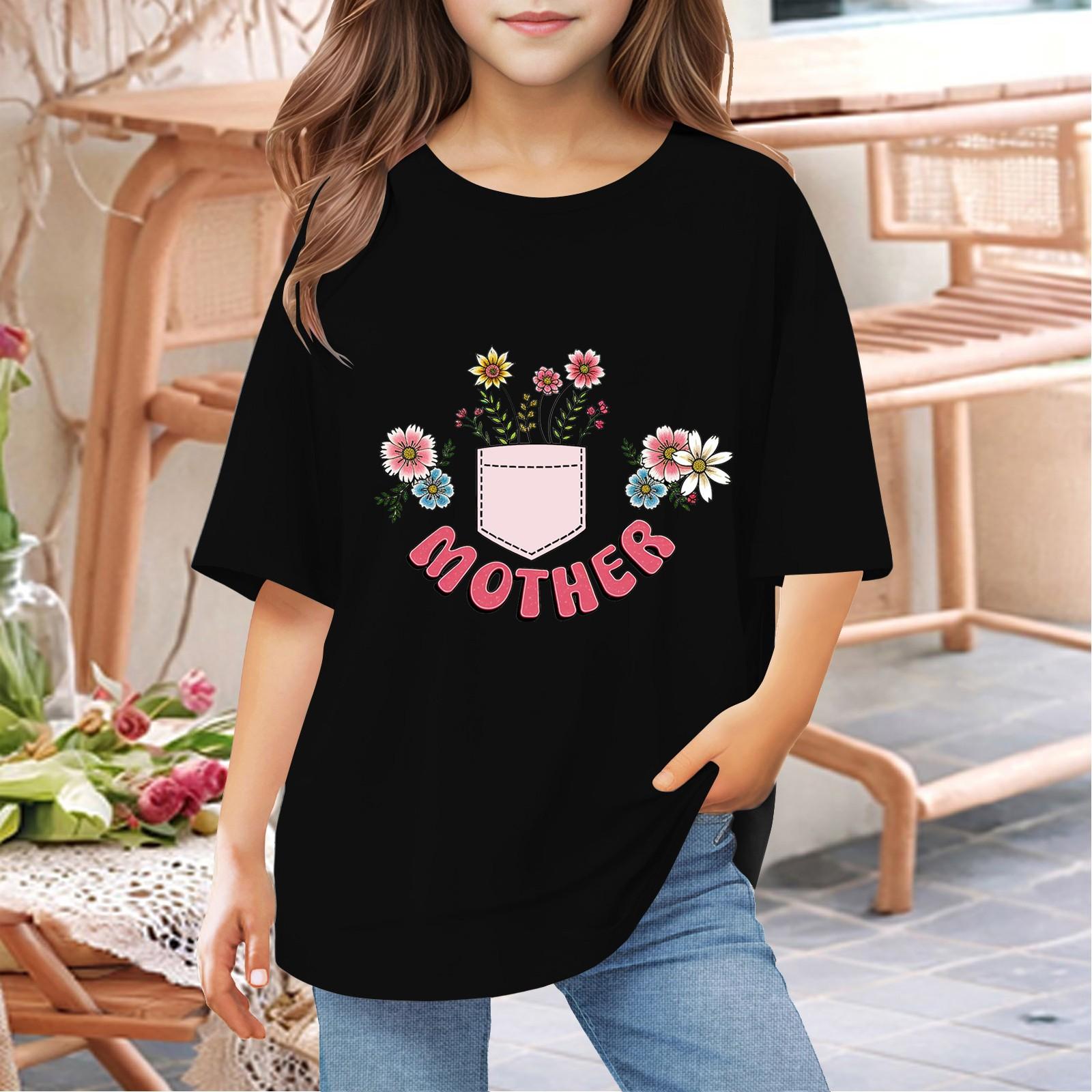 

Футболки для малышей, девочек и мальчиков, детские футболки с короткими рукавами и принтом для мальчиков и девочек 1-12 лет 160 чёрный