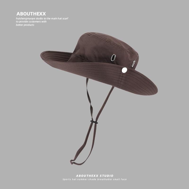 Fisherman Hat Summer Sun Protection Wide Brim Adjustable For Men Women