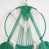Handwoven Cotton Rope Contrast Color Dreamcatchers with Leaves Tassels Wall Hanging Macrames Tapestrys for Home Decors